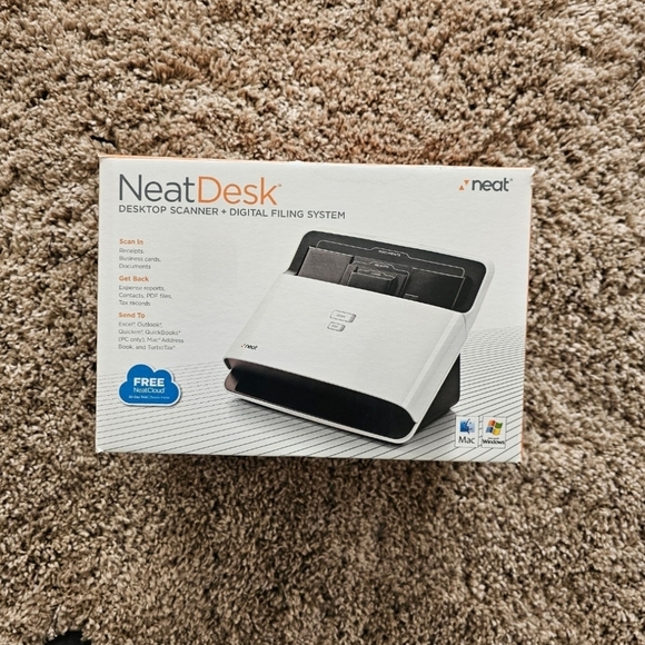 *FREE SHIP* Neat Desk ND-1000 Black Desktop Scanner, Mac & Windows - Picture 1 of 2